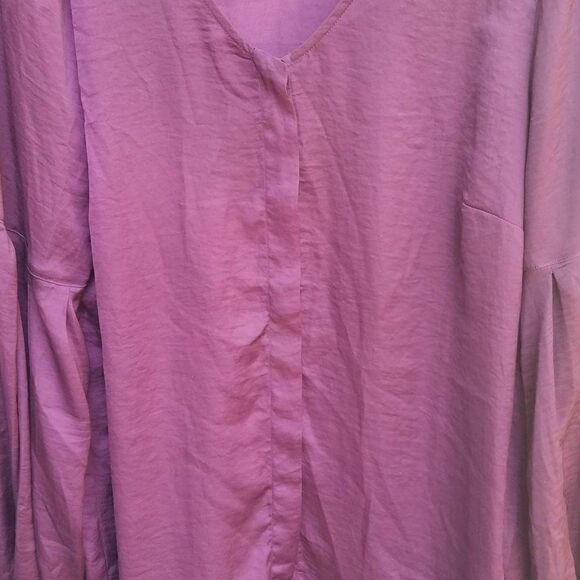 Cabi Purple Peasant Button Down Blouse Size Large - Picture 4 of 8